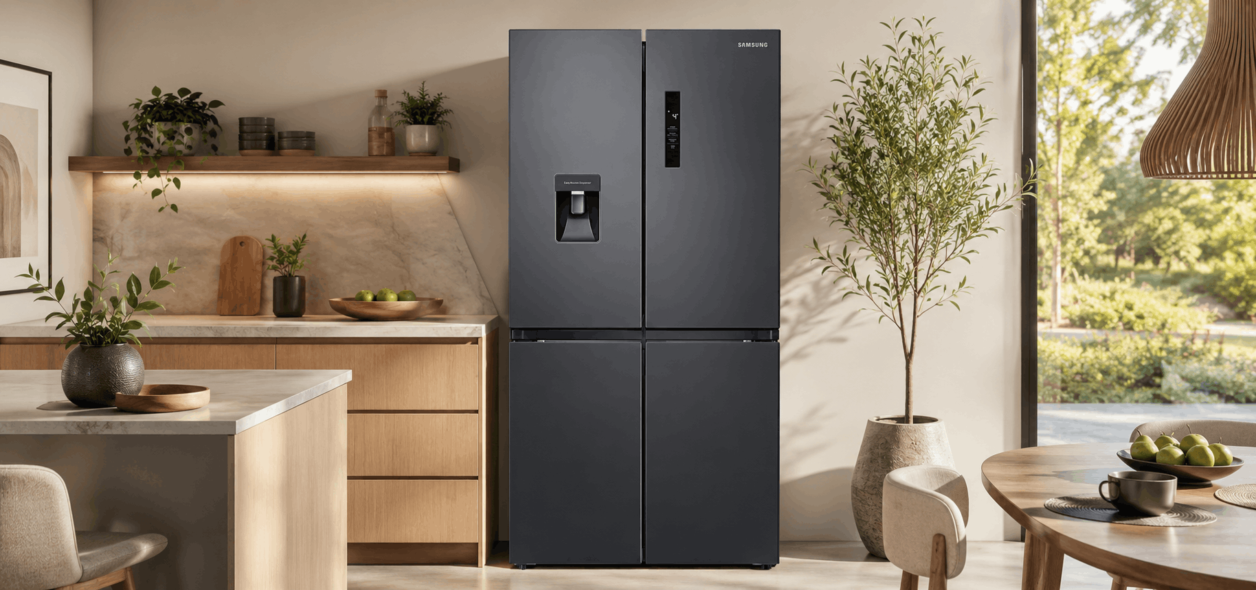 Réfrigérateur Side By Side Samsung  RF48A4010B4LV 4 PORTES AV DISRIBUTEUR